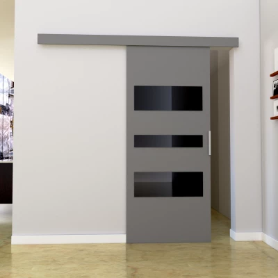 Interiérové dvere na stenu BARRET 3 - 86 cm, šedé