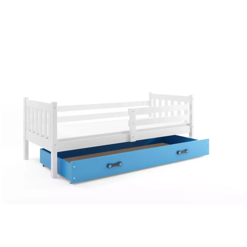 Detská posteľ 90x200 CHARIS - biela / modrá