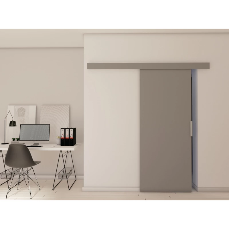 Posuvné dvere na stenu BARRET 1 - 96 cm, šedé
