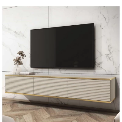 Stolík pod TV REFUGIO - 175 cm, béžový