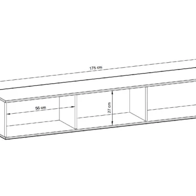 Stolík pod TV REFUGIO - 175 cm, béžový