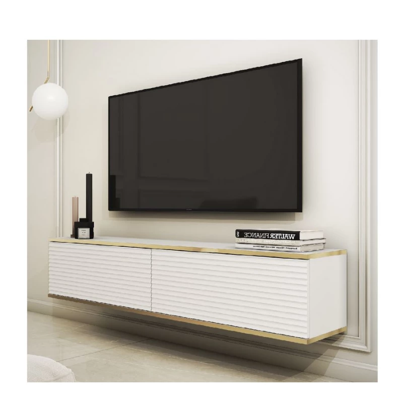 Stolík pod TV REFUGIO - 135 cm, biely