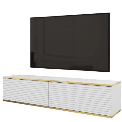 Stolík pod TV REFUGIO - 135 cm, biely