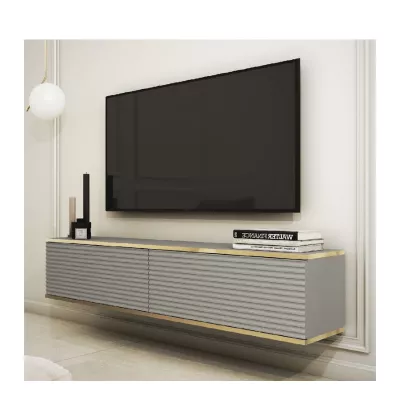 Stolík pod TV REFUGIO - 135 cm, šedý