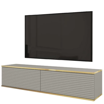 Stolík pod TV REFUGIO - 135 cm, šedý