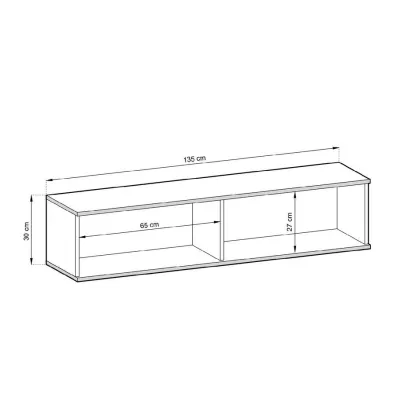 Stolík pod TV REFUGIO - 135 cm, čierny