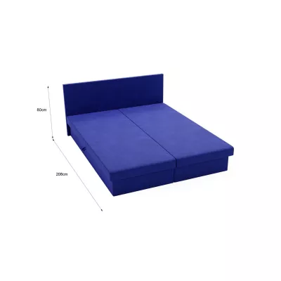 Čalúnená posteľ 160x200 AVRIL 2 s úložným priestorom - svetlo modrá