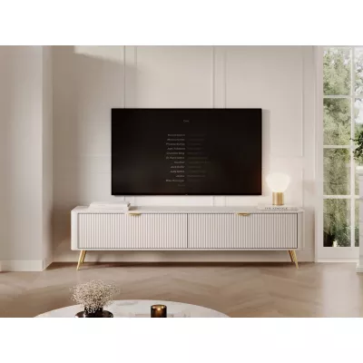 Široký stolík pod televízor CARTAGE - béžový