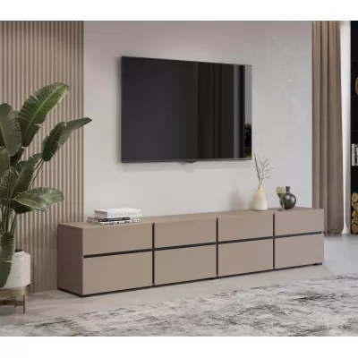 Široký TV stolík GLENROSE - congo / čierny