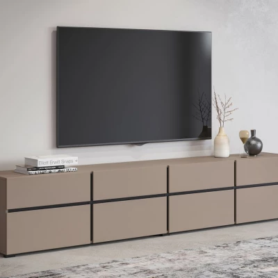 Široký TV stolík GLENROSE - congo / čierny