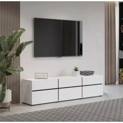 TV stolík GLENROSE - biely / čierny