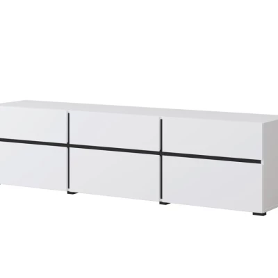 TV stolík GLENROSE - biely / čierny
