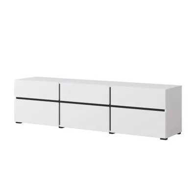 TV stolík GLENROSE - biely / čierny