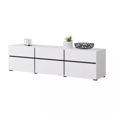 TV stolík GLENROSE - biely / čierny