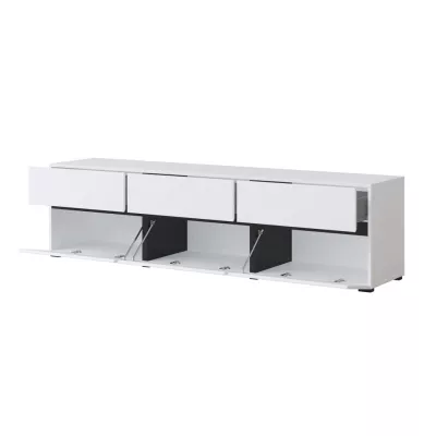 TV stolík GLENROSE - biely / čierny