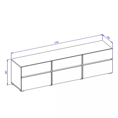 TV stolík GLENROSE - biely / čierny