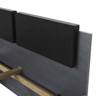 Manželská posteľ so šuplíkom 140x200 CROSBY - dub carbon
