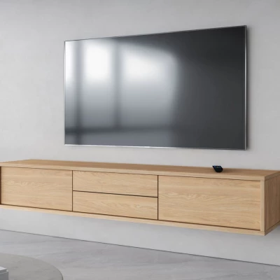 Závesný TV stolík so šuplíkmi IRVING 2 - dub olejovaný