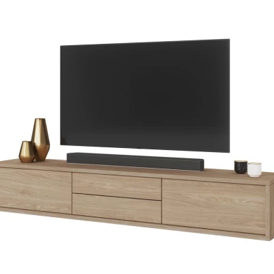 Závesný TV stolík so šuplíkmi IRVING 2 - dub olejovaný