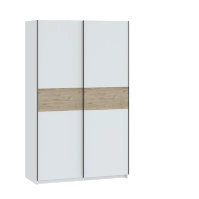 Šatníková skriňa do predsiene 122 cm RANDLER - biela / orech hickory