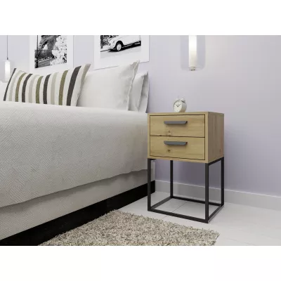 Nočný stolík so šuplíkmi MARETA 6 - dub artisan