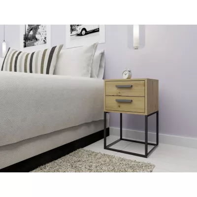 Nočný stolík so šuplíkmi MARETA 6 - dub artisan