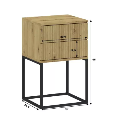 Nočný stolík MARETA 3 - dub artisan