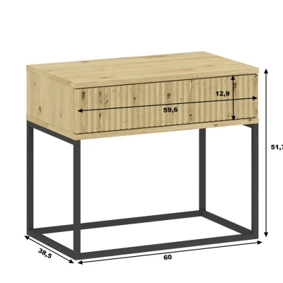 Nočný stolík so zásuvkou MARETA 2 - dub artisan