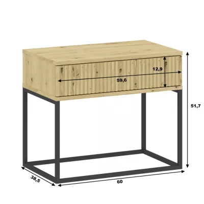 Nočný stolík so zásuvkou MARETA 2 - dub artisan