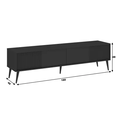 Široký stolík pod TV JEWETT - antracitový