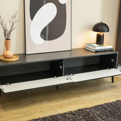 Široký stolík pod TV JEWETT - antracitový