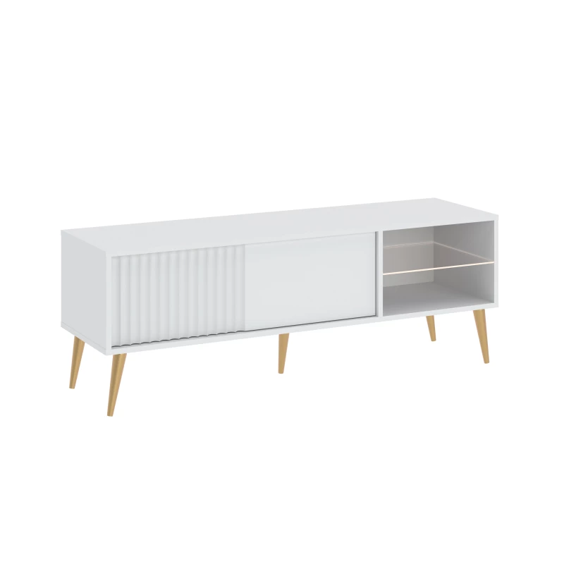 Stolík pod TV JEWETT - biely
