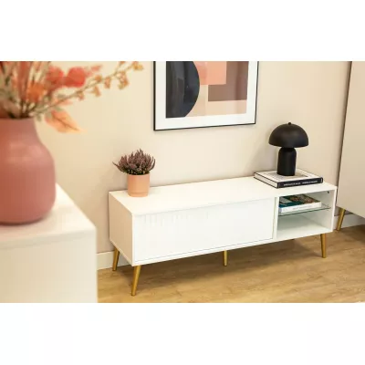 Stolík pod TV JEWETT - biely