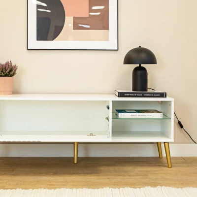 Stolík pod TV JEWETT - biely