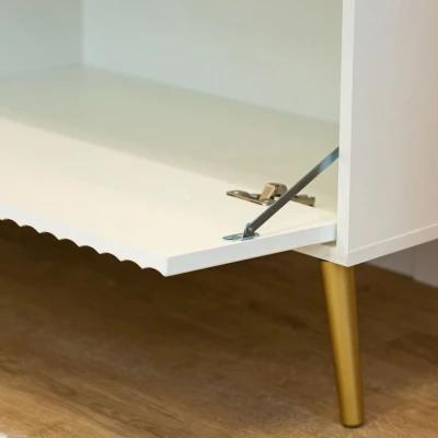 Stolík pod TV JEWETT - biely