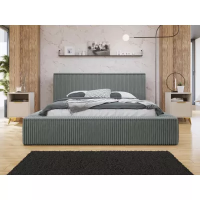 Manželská posteľ s úložným priestorom 160x200 PRYMUS - tmavá šedá