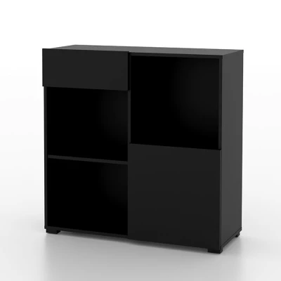 Nízky regál so šuplíkom AFIBA 2 - čierny onyx
