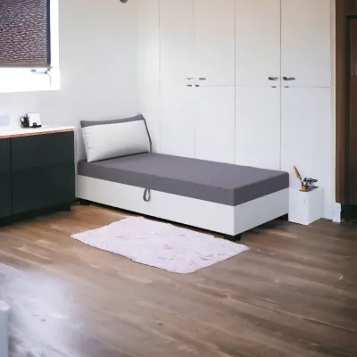 Jednolôžková posteľ 80x195 ZOLI 2 - šedá / biela