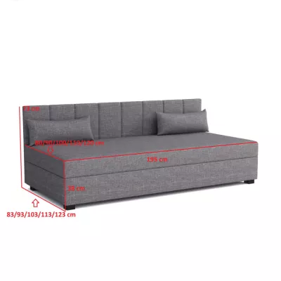 Jednolôžková čalúnená posteľ 90x195 ESTRADA 1 - púdrovo ružová / biela
