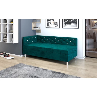 Jednolôžková posteľ 80x195 PIXI PLUS 2 - modro zelená