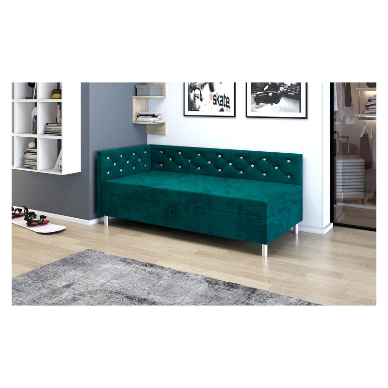 Jednolôžková posteľ 80x195 PIXI PLUS 2 - modro zelená
