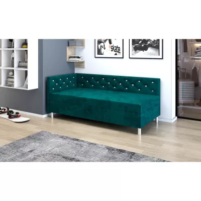 Jednolôžková posteľ 80x195 PIXI PLUS 2 - modro zelená