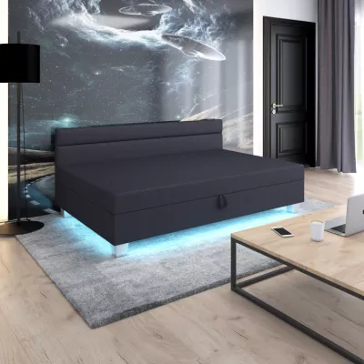Jednolôžková čalúnená posteľ 80x195 GITA PLUS 1 - grafitová