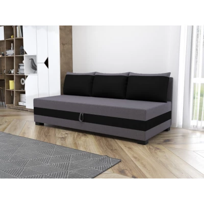 Jednolôžková čalúnená posteľ 120x195 MIRRY BIZ 2 - šedá / čierna