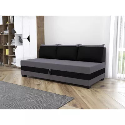 Jednolôžková čalúnená posteľ 120x195 MIRRY BIZ 2 - šedá / čierna