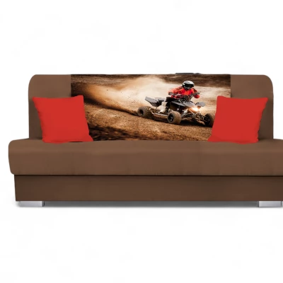Rozkladacia pohovka BIRMA - hnedá / moto