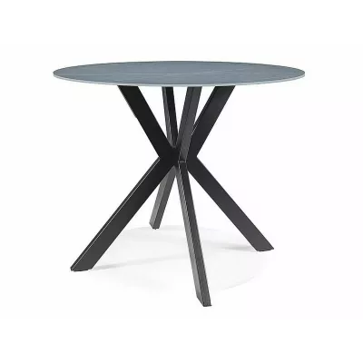 Okrúhly jedálenský stôl 90 KAMILO - šedý / čierny