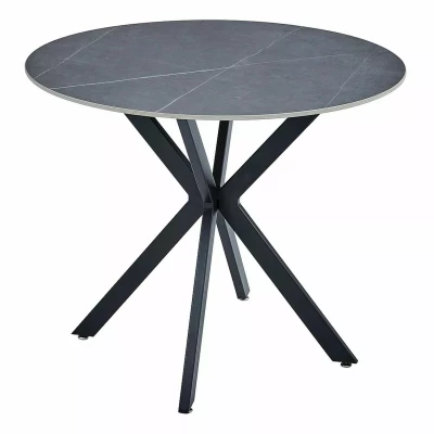 Okrúhly jedálenský stôl 90 KAMILO - šedý / čierny