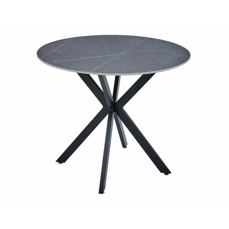 Okrúhly jedálenský stôl 90 KAMILO - šedý / čierny