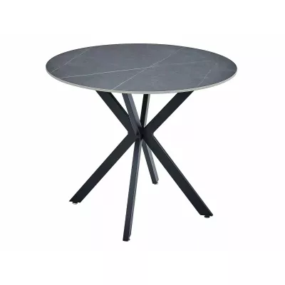 Okrúhly jedálenský stôl 90 KAMILO - šedý / čierny